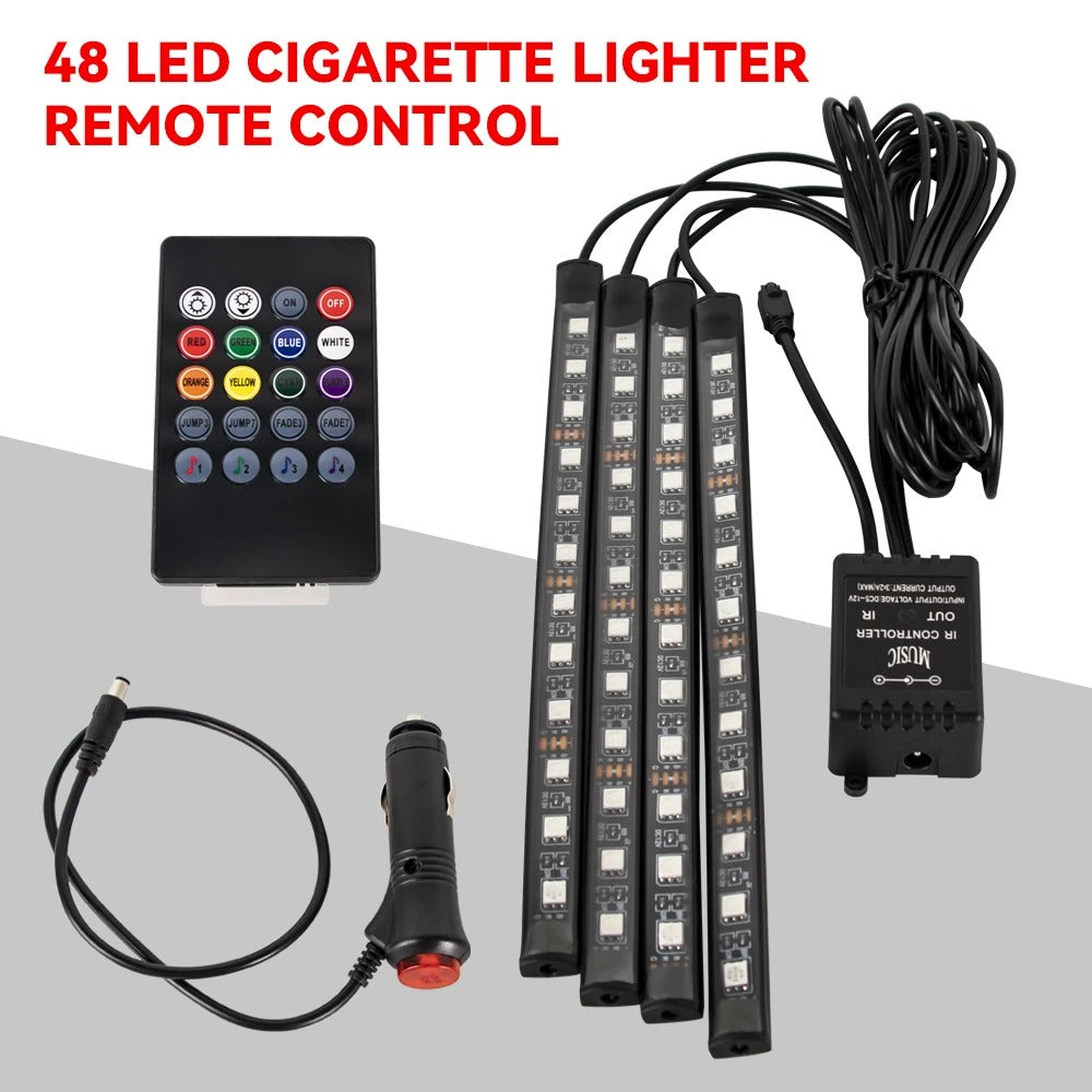 48 Led interieur voiture , prise allume cigare et télécommande