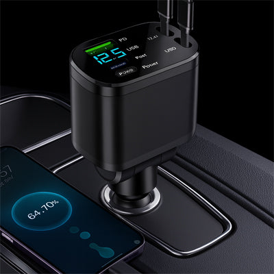 adaptateur allume cigare branché charge smartphone