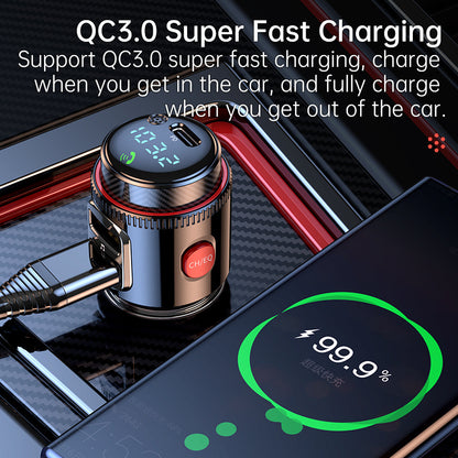 daptateur Bluetooth pour voiture branché charge smartphone en USB