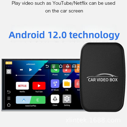 Adaptateur CarPlay sans fil android avec boitier vidéo