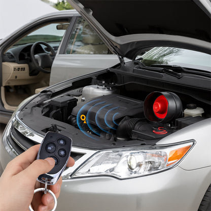 Alarme pour voitures installé dans le capot voiture activé