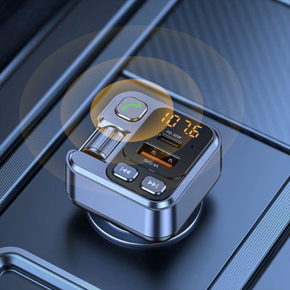 Appel mains libres via FM transmetteur bluetooth voiture branché