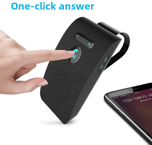 Appel via pare soleil voiture Bluetooth mains libres smartphone affiche numéro