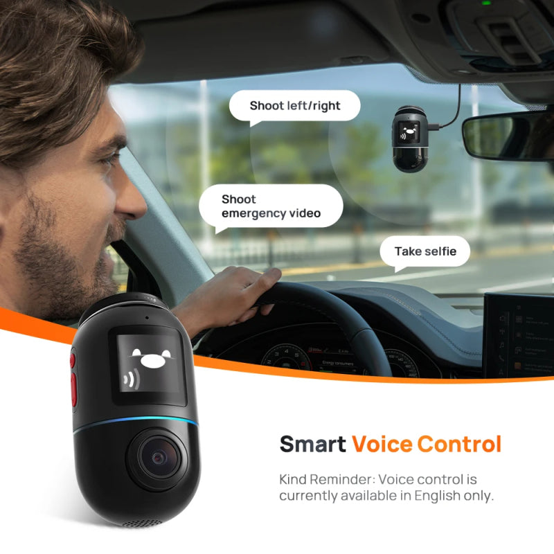 Camera embarquée dans voiture connectée avec contrôle vocal, enregistrement vidéo 