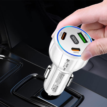 Chargeur allume cigare blanc  branché