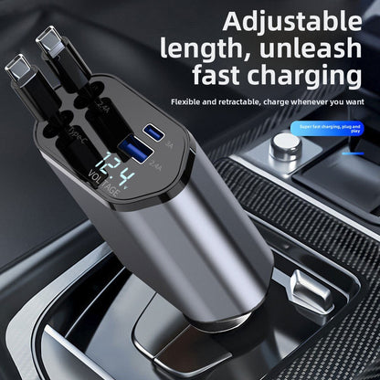Chargeur allume cigare modèle double usb c branché sur prise allume cigare voiture
