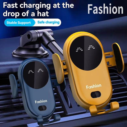 Chargeur induction voiture  avec  recharge rapide sans fil et fixation sur grille d’aération 