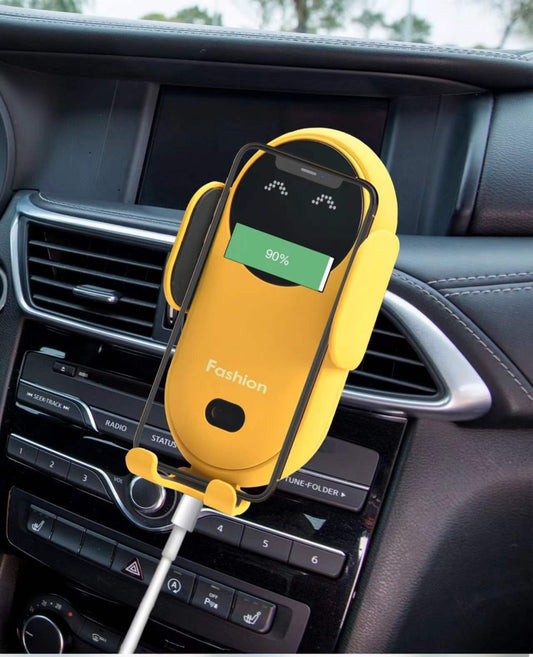 Chargeur induction voiture Qi avec support téléphone et recharge sans fil rapide