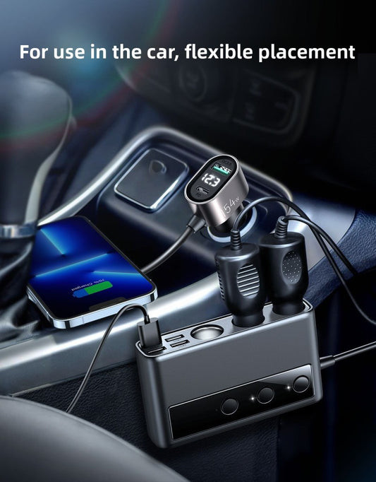 chargeur multi usb  banché sur allume cigare voiture