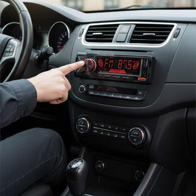 Conducteur recherche FM sur autoradio bluetooth installé