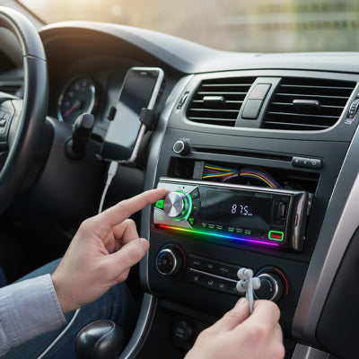 Conducteur connecte  écouteur sans fil à autoradio bluetooth