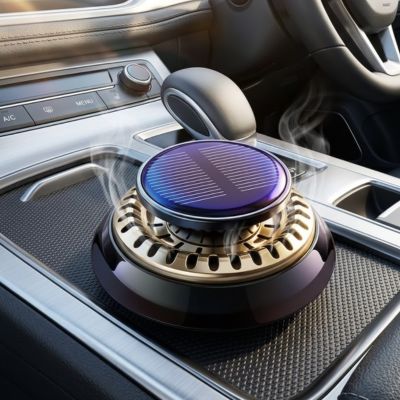 Diffuseur de parfum Cologne posé sur habitacle voiture diffuse