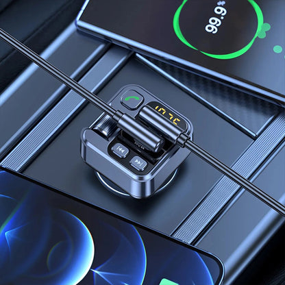 FM transmetteur bluetooth voiture  charge par USB deux smartphones en même temps