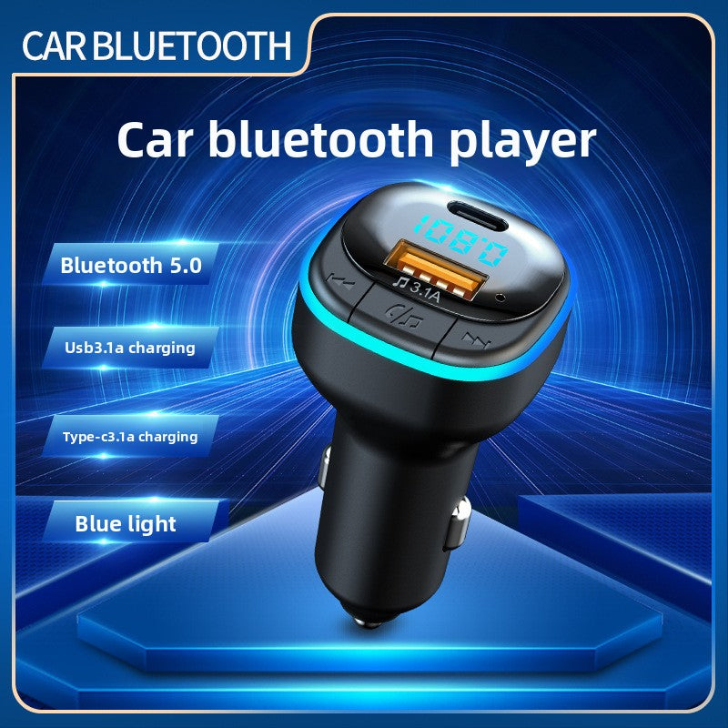 Kit main libre pour voiture  C-34 charge rapide avec lumière bleue