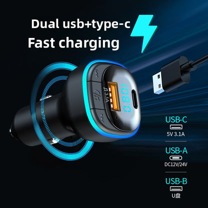 Kit main libre pour voiture  C-34 charge rapide