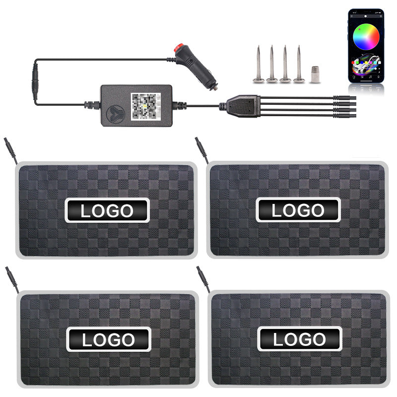 Kit Tapis de sol voiture avec  allume-cigare ,contrôle smartphone , vis