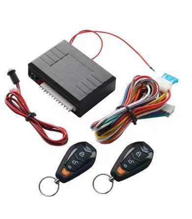 Kit verrouillage centralisé modèle B comprend 1 boite commande 2 télécommandes 1 jeu fils 1 indicateur LED