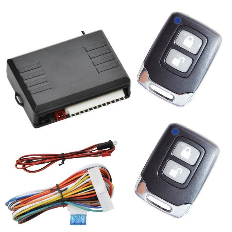 Kit verrouillage centralisé modèle I comprend 1 boite commande 2 télécommandes 1 jeu fils 1 indicateur LED