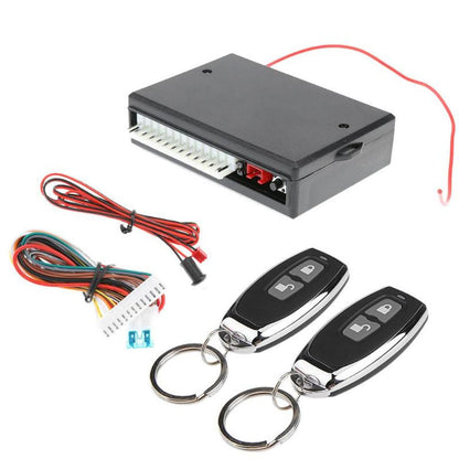 Kit verrouillage centralisé modèle K comprend 1 boite commande 2 télécommandes 1 jeu fils 1 indicateur LED