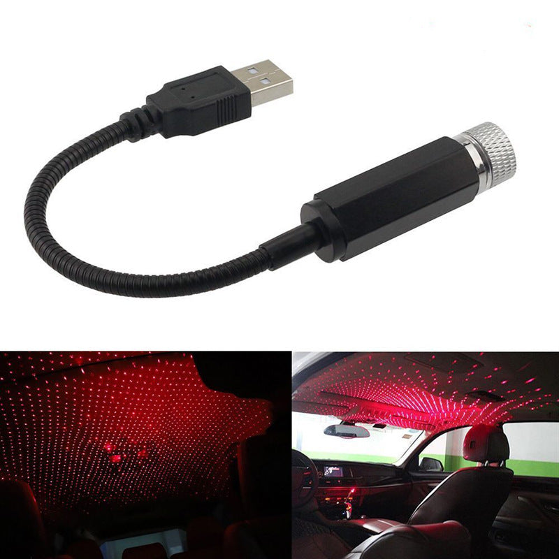  Led voiture intérieur avec projection couleur rouge étoilé sur plafond voiture