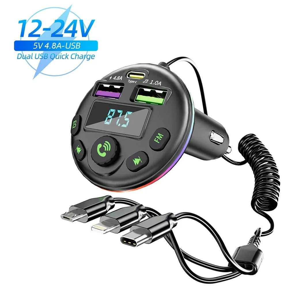 Model transmetteur Fm Bluetooth avec câble