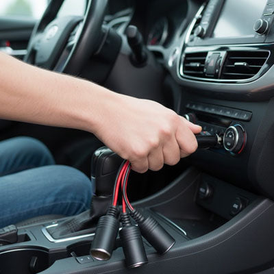 Prise allume cigare branché par conducteur