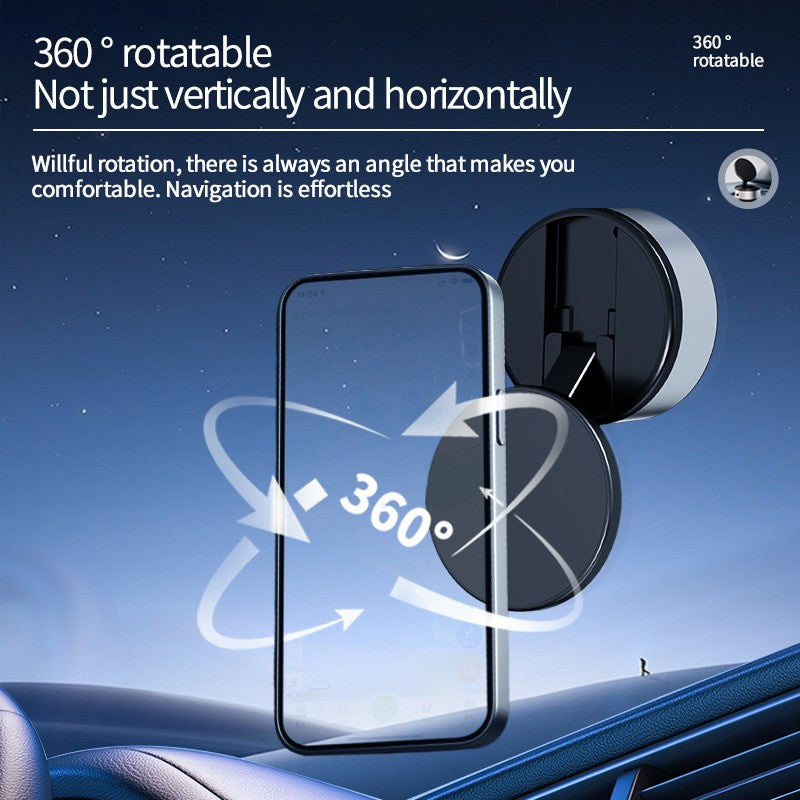 Smartphone  sur support telephone voiture magnetique rotable fixé sur parebrise voiture