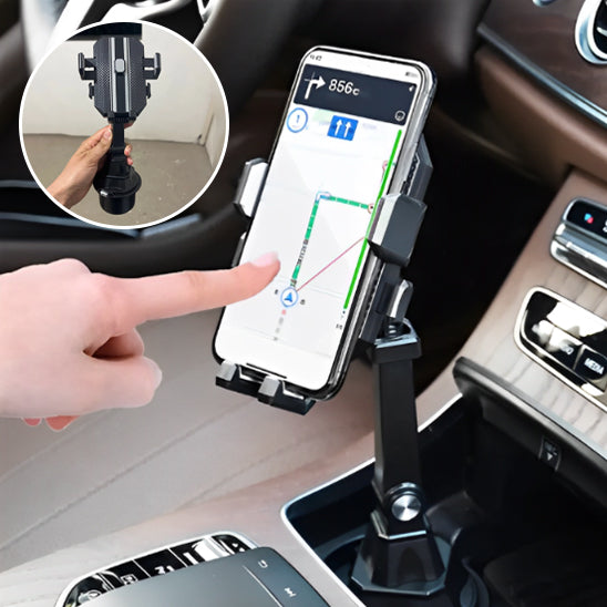 support de téléphoné voiture avec smartphone fixé et navigation gps