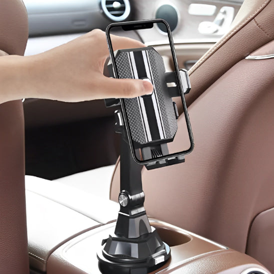 support de téléphone voiture fixé sur console centrale seulement avec protège smartphone