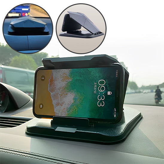 support téléphone voiture antidérapant sur tableau de bord avec smartphone horizontal