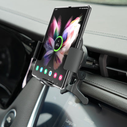 Support voiture pour téléphone installé dans  voiture portant smartphone en charge rapide