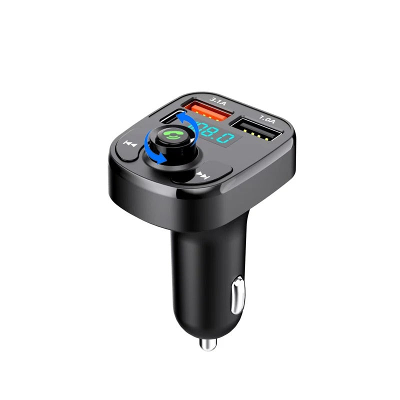 Variant allume cigare bluetooth  type bouton rotatif pour appels,  FM ,recharge rapide USB