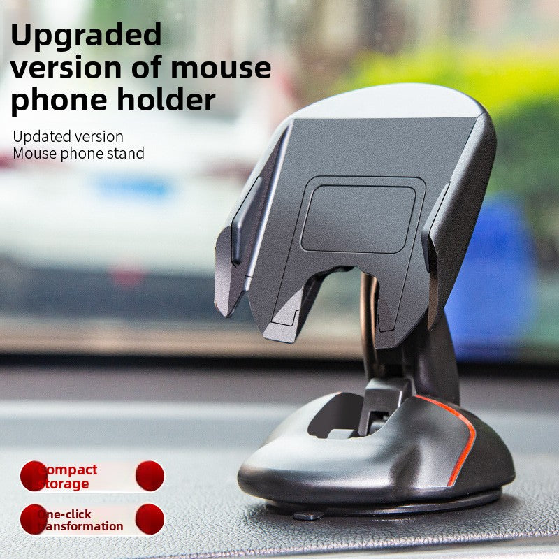 Version souris transformée en  support voiture pour telephone 